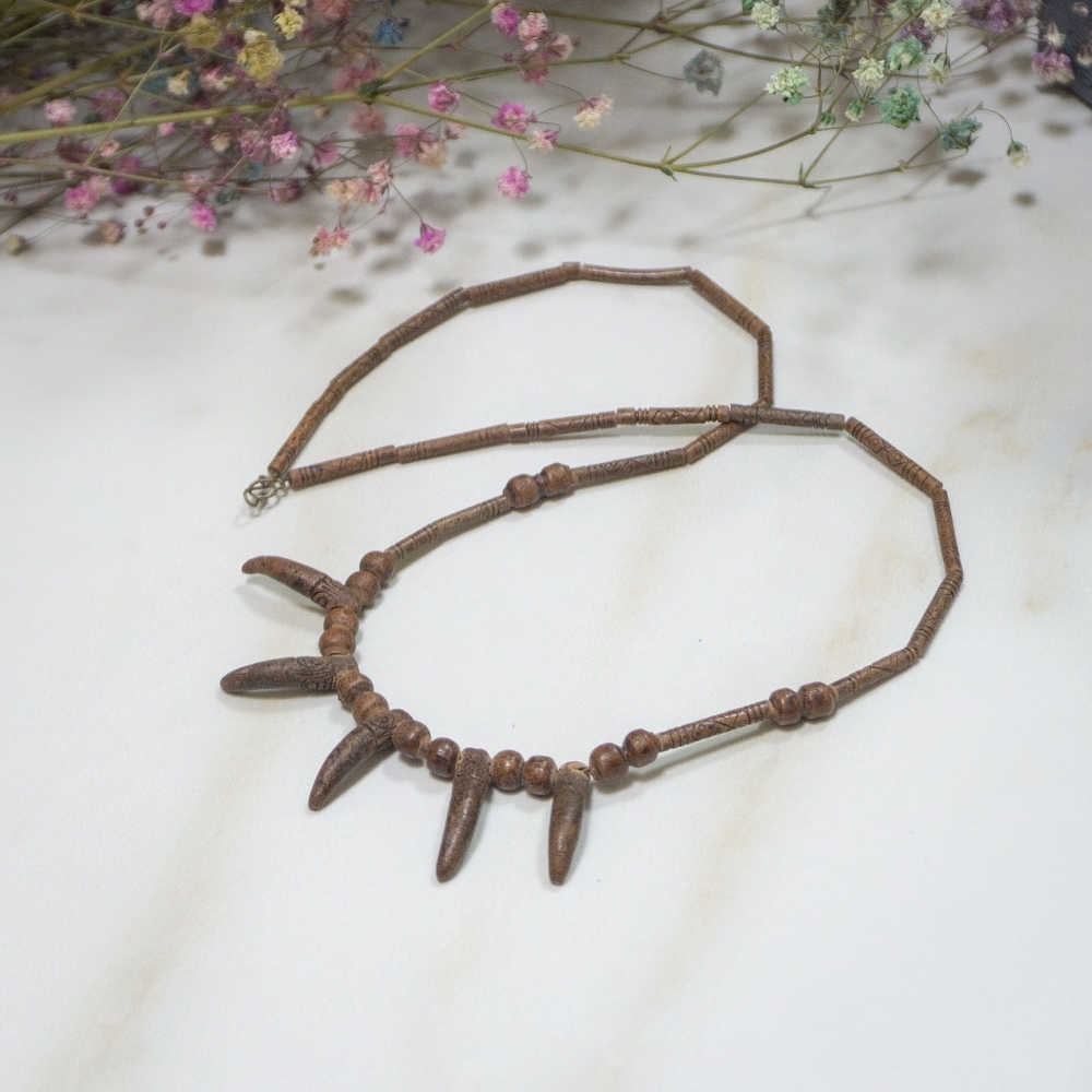 Wooden Bear Claw necklace